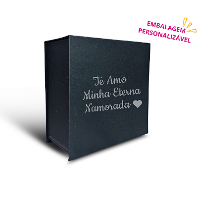 Caixa Especial para Presente - Preta - 15x15x7cm