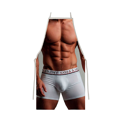 Avental Corpo Masculino Musculoso de Cueca