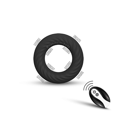 Donut - Anel Peniano Super Vibratório com Controle Remoto - Recarregável - 10 Vibrações - Lançamento