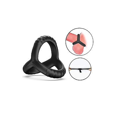 Anel Peniano Duplo com Anel para Escroto em Silicone