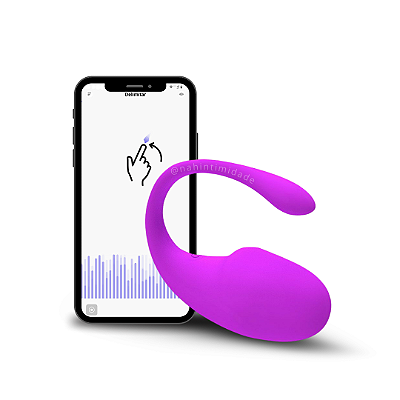 Vibrador Cápsula com formato de Glande com Controle Por App - Recarregável - Roxo