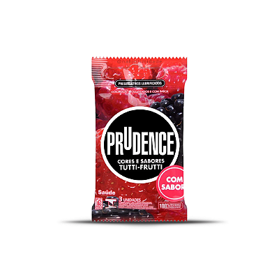 Preservativo Prudence Cores e Sabores - 3 Unidades - Tutti Frutti