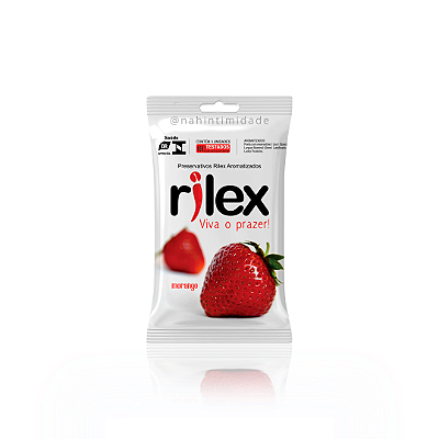 Preservativo Rilex Sabor Morango - 3 Unidades