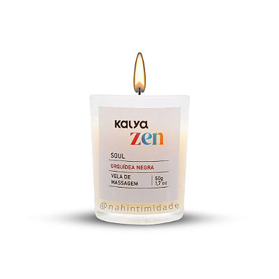 Vela de Massagem Kalya Zen Soul - Aroma Orquídea Negra - 50g