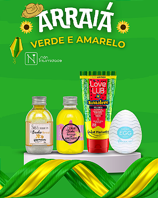 ARRAIÁ VERDE E AMARELO - KIT A DOIS
