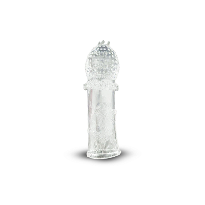 Capa Peniana Expansora Texturizada 14cm - Transparente - Lançamento