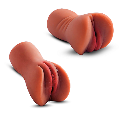 Masturbador Vagina Realista em Cyberskin - Marrom - Lançamento