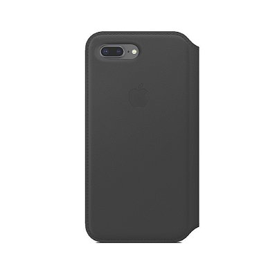 Capinha iPhone 7 Plus e 8 Plus Chumbo Leather Folio