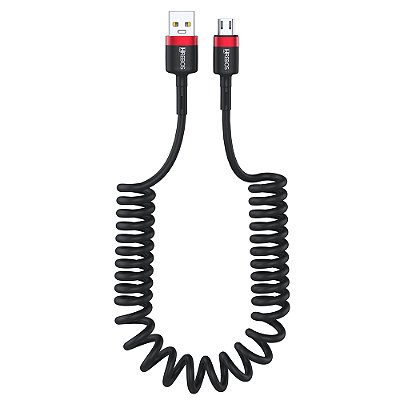 Cabo de Dados Micro USB Resistente Espiral 1.6 metros USB 3.0