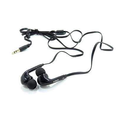Fone de Ouvido com Microfone In-Ear Preto Kaidi KD-705
