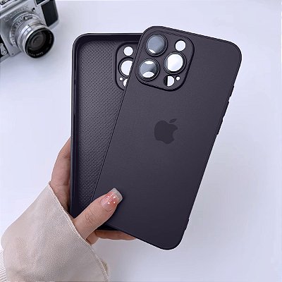 Capinha iPhone 14 Pro Max Vidro Fosco Premium Luxo Diversas Cores