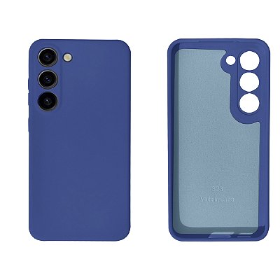 Capinha Galaxy S23 Silicone Aveludado Proteção de Câmera Lisa