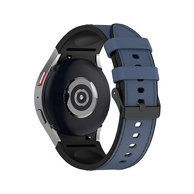 Pulseira Galaxy Watch 4 e Watch 5 Couro e Silicone Elegância e Conforto