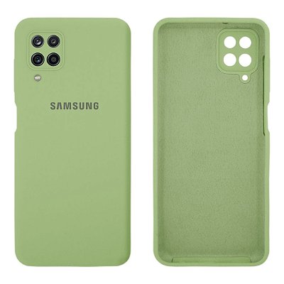 Capinha Galaxy A12 Silicone Aveludado Proteção de Câmera Lisa