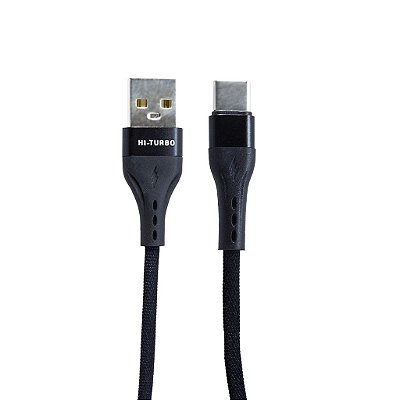 Cabo de Dados e Carga USB-C Reforçado em Nylon Hi-Turbo