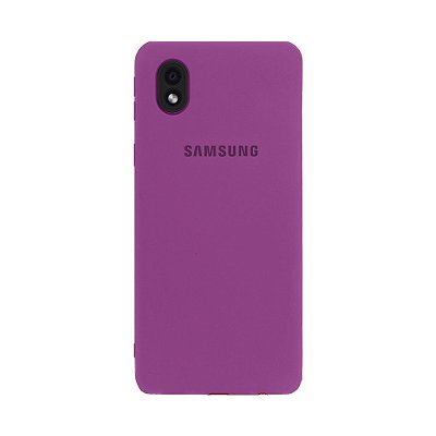 Capinha Galaxy A01 Core Silicone Flexível Colors Aveludado Proteção de Câmera