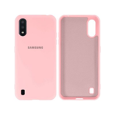 Capinha Galaxy A01 Silicone Cover Aveludado