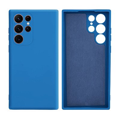 Capinha Galaxy S22 Ultra em Silicone Aveludado com Proteção de Câmera Lisa