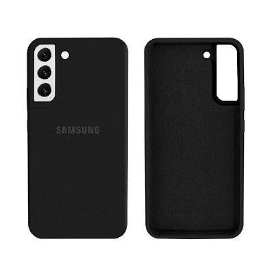 Capinha Galaxy S22 em Silicone Aveludado com Relevo na Câmera Diversas Cores