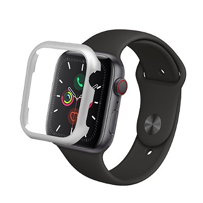 Capa para Apple Watch Case Bumper Protetor Alumínio Prata