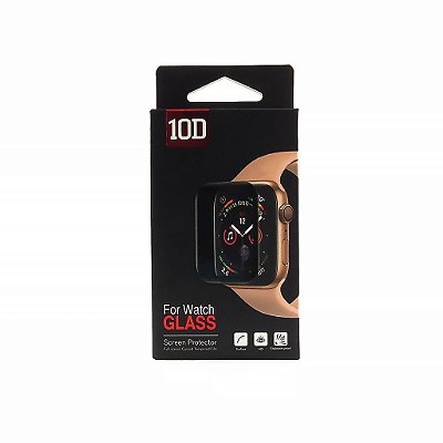 Película para  Apple Watch e IWO Vidro 10D Borda Preta