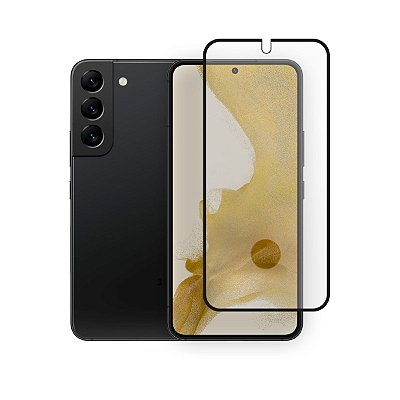 Película 3D Vidro Temperado Para Galaxy S22 com Furo para Digital