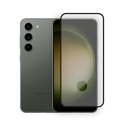 Película 3D Vidro Temperado para Galaxy S23 com Furo para Digital