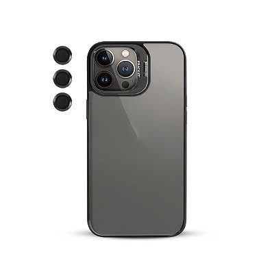 Capinha iPhone 13 Pro Acrílico com Suporte e Protetor De Lente