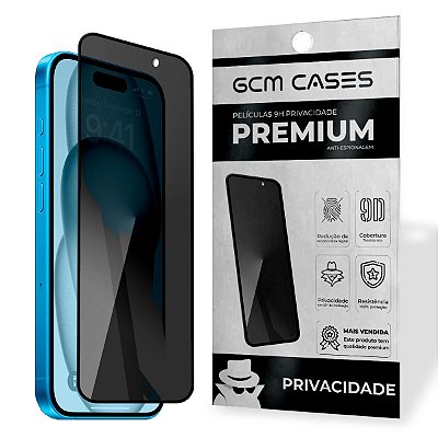 Película 3D Compatível com iPhone 16 Privacidade 9H Spy