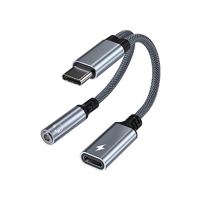 Adaptador Tipo C para Tipo C e Fone P2 Peining