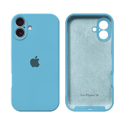 Capinha Para iPhone 16 Proteção camera Silicone Aveludado