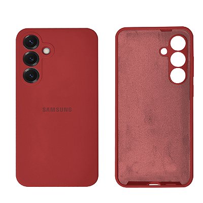 Capinha Para Galaxy S25 Plus Silicone Veludo Proteção Câmera