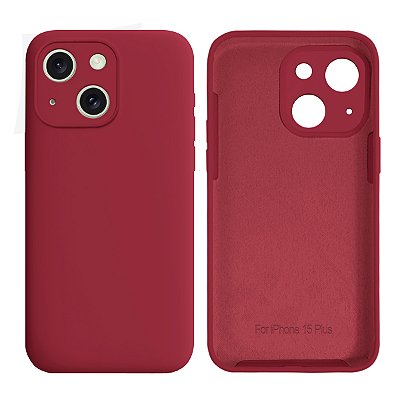Capinha para iPhone 15 Plus Silicone Proteção de Câmera