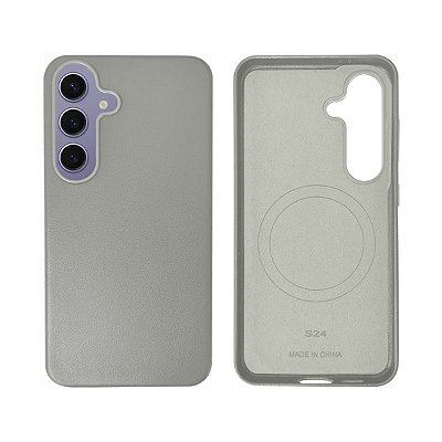 Capinha de Couro Magsafe para Galaxy S24 Luxo Premium