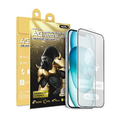 Pelicula para iPhone 15 Atouchbo Zeus Series Nano Fosca