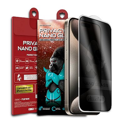 Pelicula para iPhone 15 Pro Max Atouchbo Nano Privacidade