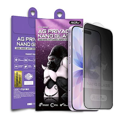 Pelicula para iPhone 17 Atouchbo Nano Series Priva Fosca