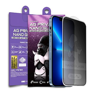 Pelicula para iPhone 13 Pro Max/14 Plus Atouchbo Priva Fosca