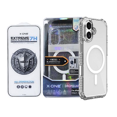 Kit X-One Case Dropguard Pro + Pelicula 7H para iPhone 17
