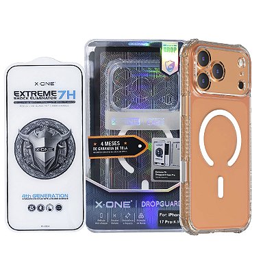 Kit X-One Case Dropguar Pro + Pelicula 7H para iPhone 17 Pro