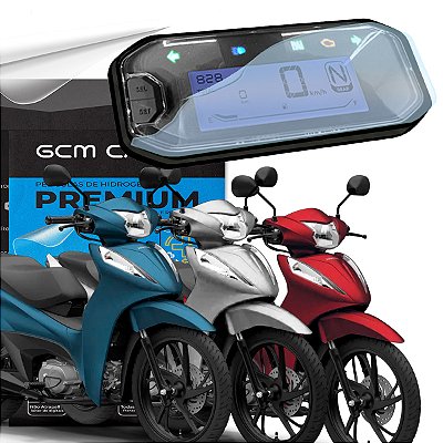 Película Hidrogel para Honda Biz EX/ Biz ES 2025/26 TPU Flexível Premium Invisível ou Fosca
