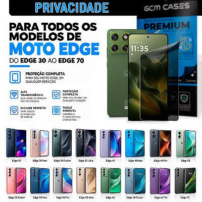 Película Hidrogel para Motorola Linha Edge Privacidade TPU Flexível Premium