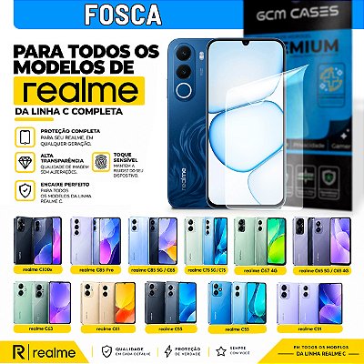 Película Hidrogel para Realme Linha C Series Fosca TPU Flexível Premium