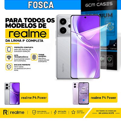 Película Hidrogel para Realme Linha P Series Fosca TPU Flexível Premium
