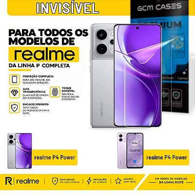 Película Hidrogel para Realme Linha P Series Invisível TPU Flexível Premium