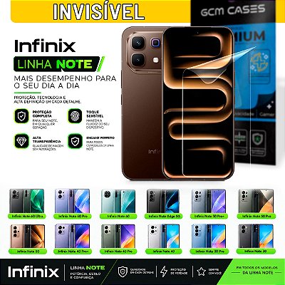 Película Hidrogel para Infinix Note Series Invisível TPU Flexível Premium