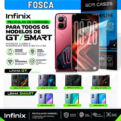Película Hidrogel para Infinix GT & Smart Series Fosca TPU Flexível Premium