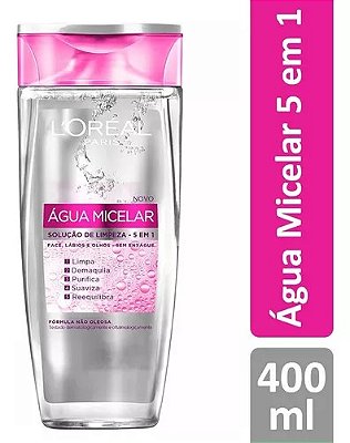 Água Micelar Solução de Limpeza 5 em 1 . 400ml - LORÉAL PARIS