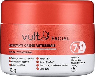 Vult Care Antissinais Creme Hidratante Facial 100g - VULT
