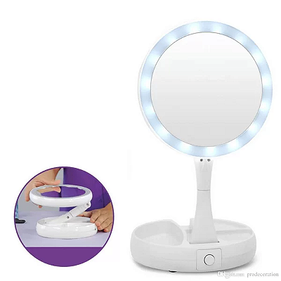 Espelho LED de Mesa Branco